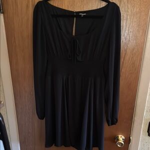 Express Black Bishop Sleeve Sundress Medium